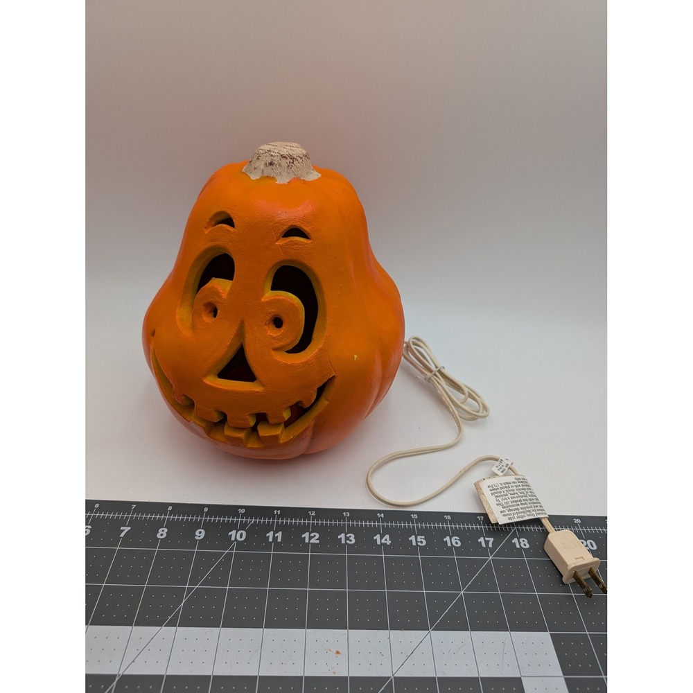 The Paper Magic Group Jack O Lantern Orange Vintage 1998 Lighted Pumpkin Decor